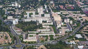 Vue aérienne des quartiers de Pissevin et Valdegour à Nîmes, dans le Gard, le 21 avril 2017 (illustration)