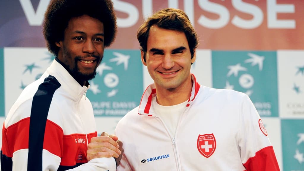 Gaël Monfils et Roger Federer Gaël Monfils et Roger Federer