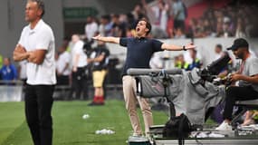 Carles Martinez Novell lors de Toulouse-PSG, le 19 août 2023.
