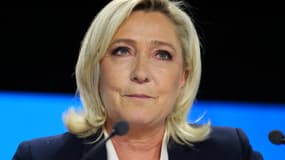 Marine Le Pen, lors de son discours après sa défaite à l'élection présidentielle, dimanche 24 avril 2022