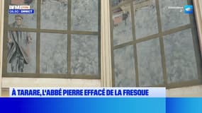 Tarare: l'abbé Pierre effacé de la fresque de l'église de la Madeleine