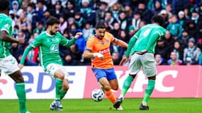 Neal Maupay le 22 décembre 2024 en Coupe de France face à l'ASSE