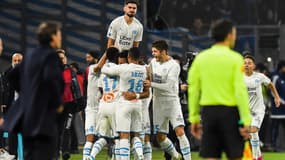 La joie des joueurs de l'OM