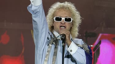 Michel Polnareff sur scène à Paris le 14 juillet 2007