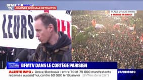 Réforme des retraites: "Peut-être que par le nombre, on peut impressionner le camp d'en face", espère Florian, manifestant parisien