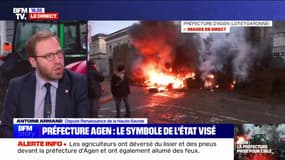 Préfecture d'Agen prise pour cible: "On ne doit cautionner, encourager ou excuser aucune forme de dégradations", affirme Antoine Armand (Renaissance)