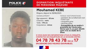 Le jeune est porté disparu depuis fin juin, il pourrait se trouver à Lyon.