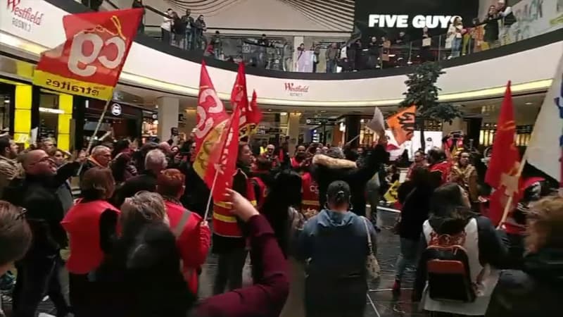 Seine-Saint-Denis: des manifestants investissent le centre commercial Rosny 2