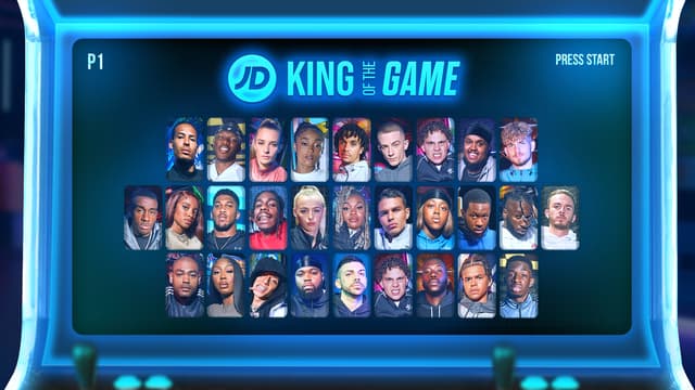 Les personnalités de la campagne "King of the game" par JD Sports 