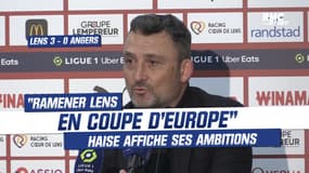Lens 3 - 0 Angers : "Ramener Lens en Coupe d'Europe", Franck Haise affiche ses ambitions