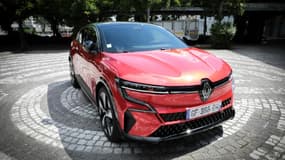 Image d'illustration - Un modèle Mégane électrique du groupe Renault présenté à l'usine de Cléon, près de Rouen, le 5 juillet 2022.