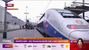 Tempête Bert: des trains bloqués sur l'axe Caen-Paris 