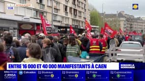 Manifestation du 1er-mai à Caen: 16.300 manifestants selon la préfecture, 40.000 selon les syndicats