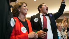 Des soutiens de Karen Handel lors de la soirée électorale du 20 juin 2017 à Atlanta, en Géorgie.