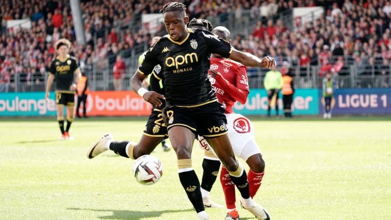 Denis Zakaria lors du match Brest-Monaco, 21 avril 2024