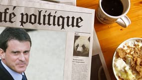 Manuel Valls dans la cour de l'Elysée en novembre 2013.