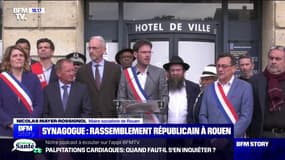 Nicolas Mayer-Rossignol (maire socialiste de Rouen): "S'attaquer à une synagogue, c'est s'attaquer aux Juifs et s'attaquer aux Juifs, c'est s'attaquer à la République"