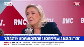 Pour Marine Le Pen, Sébastien Lecornu "ment" quand il accuse le RN d'avoir voté 34 milliards d'augmentation d'impôts