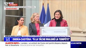 Amélie Oudéa-Castéra: "Je remercie le président de la République et le Premier ministre pour leur confiance renouvelée"