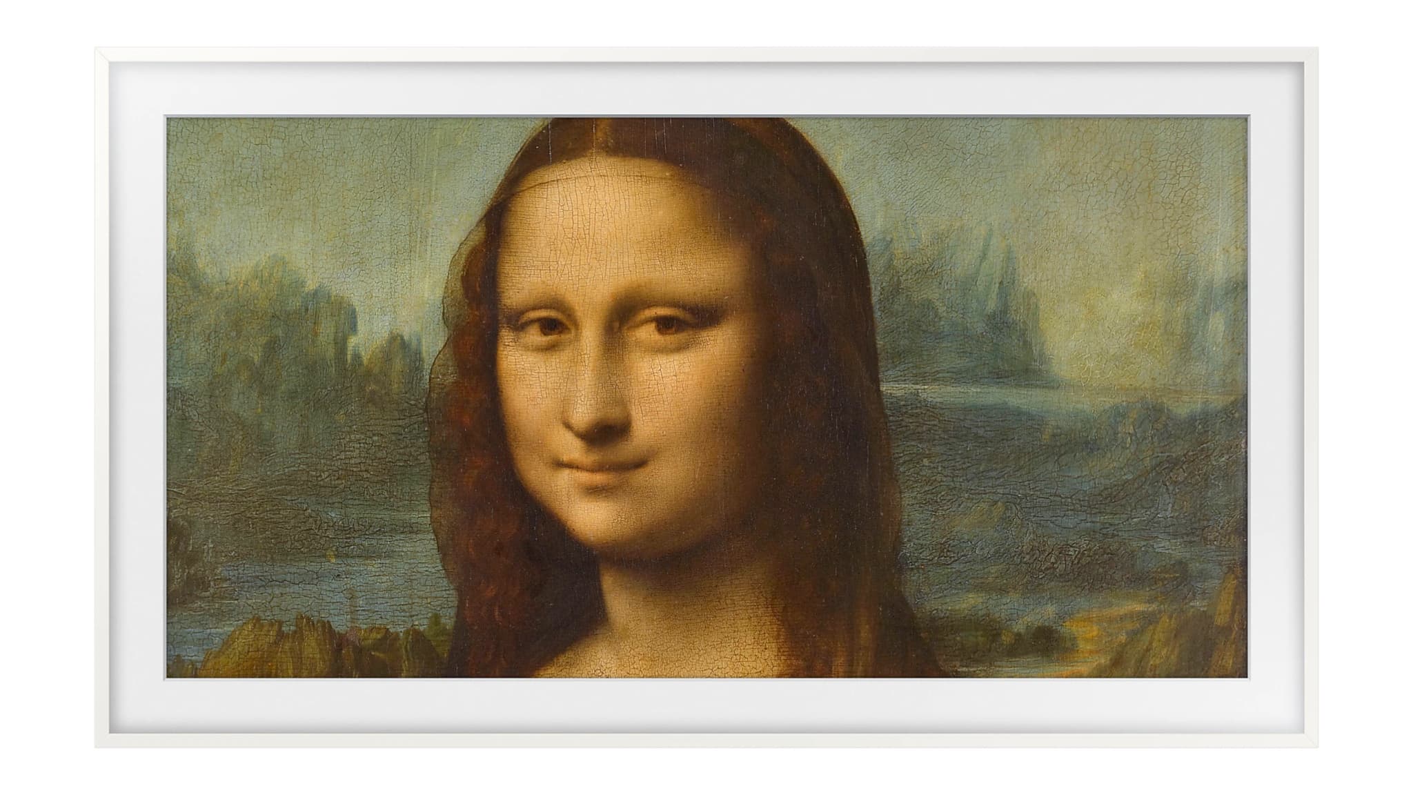 Le téléviseur The Frame de Samsung a des apparences d'oeuvre d'art éteint. Le téléviseur The Frame de Samsung a des apparences d'oeuvre d'art éteint.