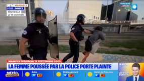 18 septembre : la femme poussée par la police porte plainte