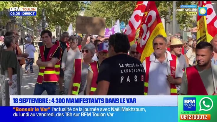 18 septembre : 4 300 manifestants dans le Var ce jeudi 