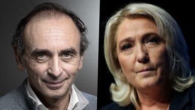 Éric Zemmour et Marine Le Pen.