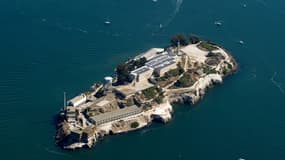Vue aérienne de la prison d'Alcatraz