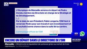 Olympique de Marseille: un nouveau membre du directoire quitte le club