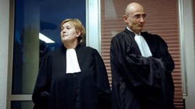 Nelly Rouzet et Eric Muller, avocats du principal suspect Nicolas Panard, en 2007.