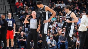 Victor Wembanyama avec les Spurs, à San Antonio le 2 février 2024