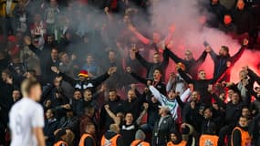 Les supporters allemands à Prague