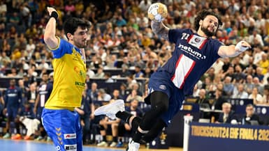 Elohim Prandi lors du match PSG-Kielce, à Cologne le 17 juin 2023