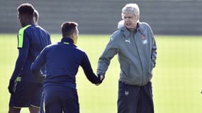 Arsène Wenger et Alexis Sanchez ce lundi