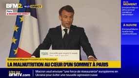Lutte contre la malnutrition: Emmanuel Macron affirme qu'il s'agit d'un "combat de paix"