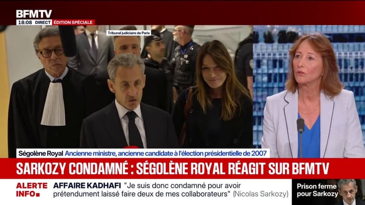 Condamnation de Nicolas Sarkozy: "C'est triste pour la France", estime Ségolène Royal, ancienne candidate à l'élection présidentielle de 2007