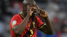 Romelu Lukaku sous le maillot de la Belgique contre l'Italie en quart de finale de l'Euro, le 2 juillet 2021 à Munich