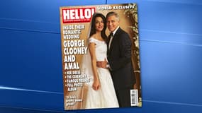 Le mariage "parfait" de George Clooney et Amal Alamuddin, en une du magazine "Hello".