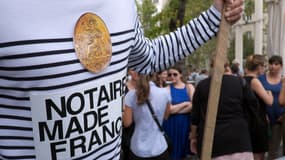 Une manifestation de notaires contre la réforme de leur statut à Marseille le 17 septembre 2014.