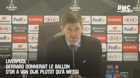 Liverpool : Gerrard donnerait le Ballon d’Or à Van Dijk plutôt qu’à Messi