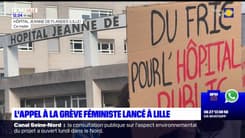Lille: un rassemblement féministe devant l'hôpital Jeanne de Flandres
