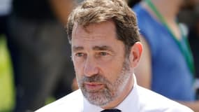 Le président du groupe LREM à l'Assemblée nationale Christophe Castaner, lors du meeting d'Emmanuel Macron à Marseille le 16 avril 2022