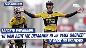 Gand-Wevelgem : "Avec son sourire, Van Aert m'a demandé si je voulais gagner" raconte Laporte après son succès