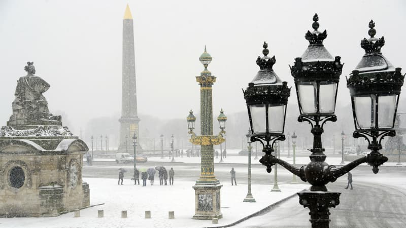 La neige devrait tomber sur l'ensemble de la région parisienne (illustration).