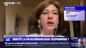 Démarchage téléphonique: "Les législateurs ont enfin pris conscience de l'agacement des consommateurs", explique Marie-Amandine Stévenin, présidente de l'UFC-Que Choisir