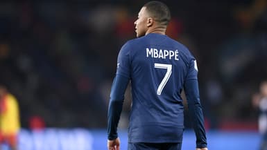 PSG-Lens : l'attaquant parisien Kylian Mbappé le 15 avril 2023