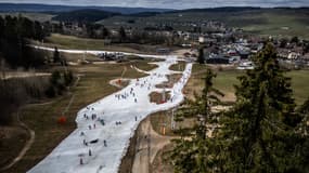 La station de ski de Metabief, dans le Jura, le 20 février 2024.