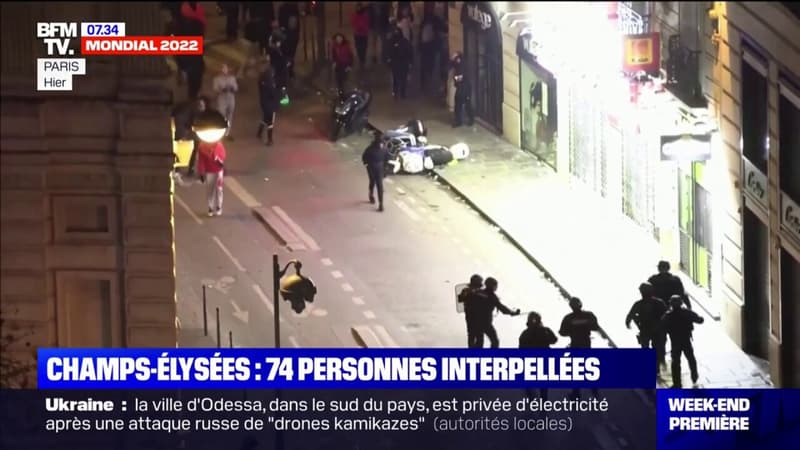 Tensions sur les Champs-Élysées: 74 personnes interpellées