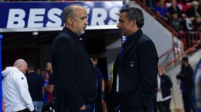 Pierre-Olivier Valaize (à gauche) et l'autre co-président de Béziers Cédric Bistué