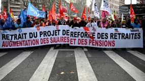 Manifestation contre le projet de réforme des retraites à l'appel des syndicats, le 19 janvier 2023 à Toulouse